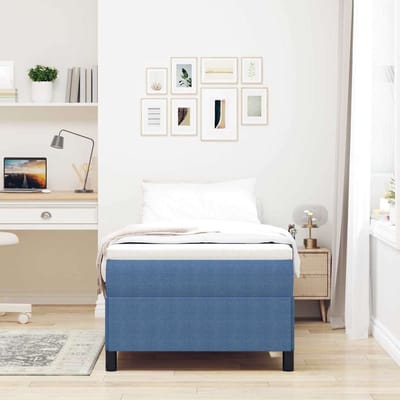 vidaXL - Boxspring - bed - Blauw - 90 - x - 190 - cm - Corduroy - stof