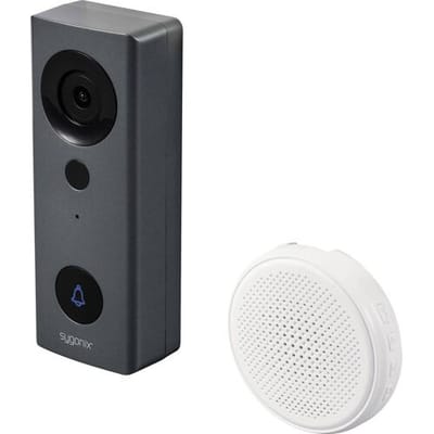 Sygonix Video-deurintercom via WiFi WiFi, Radiografisch Grijs, Wit