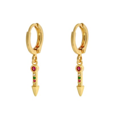 Oorbellen Arrow — Multicolor- Moederdag cadeautje - cadeau voor haar - mama