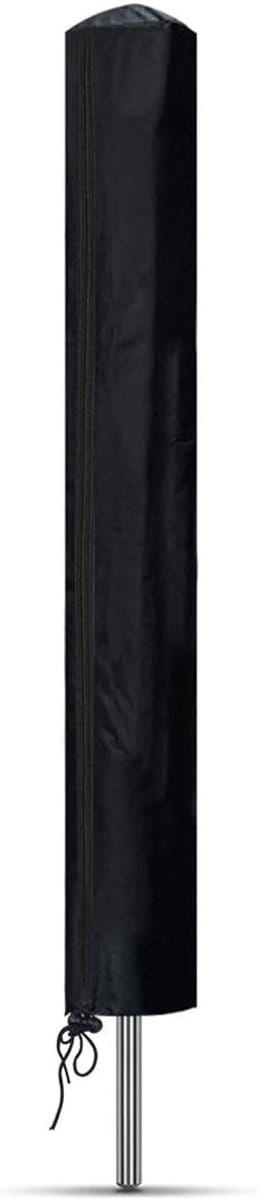 Droogrek voor buiten, draaibaar, 16 x 16 x 180 cm, beschermhoes voor droogmolen met ritssluiting, Oxford-stof, waterdicht, zwart