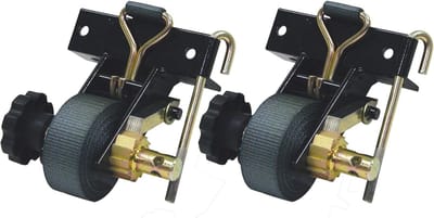Ratel Vastbinden - Spanbanden Set - Vracht Beveiligen - Robuuste Montagebeugel - 2.1m x 3.8cm - Zwart