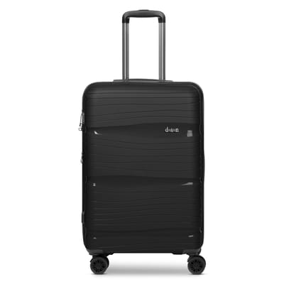 d & n Travel Line 4300-Plus 4 wielen Trolley M 65 cm met uitbreidingsplooi - Harde bagage - TSA slot - black