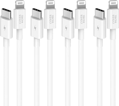 Lightning naar usb-c kabel gecertificeerd geschikt voor Apple iPhone, iPad en AirPods - Oplaadkabel - 1 meter - Voordeelpak - 4 stuks