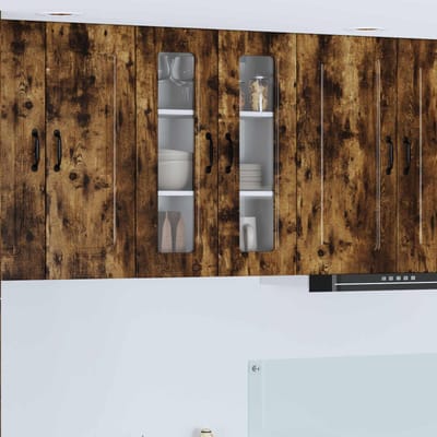 vidaXL - Vaatwasserpaneel - Kalmar - Rook - Eiken - 60 - x - 31 - x - 80 - cm - Bewerkt - hout