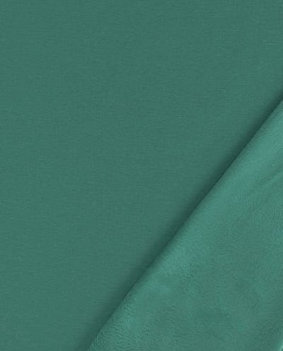 Alpen Fleece Stof Uni per Meter – Petrol – Warm & Zacht – Met Fleece Binnenkant – Voor Hoodies, Joggingbroeken & Loungewear