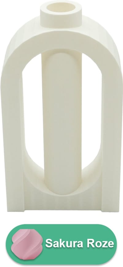 Amora organische vaas – Decoratieve vaas - Sakura Roze - 3d geprinte vaas – geschikt voor droogbloemen - 20CM