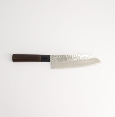 Roestvrijstaal Kookmes – Santoku – Gehamerde Stijl – 16,5 cm