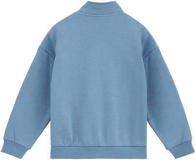 WE Fashion Jongens sweater met quarter-zip en embroidery