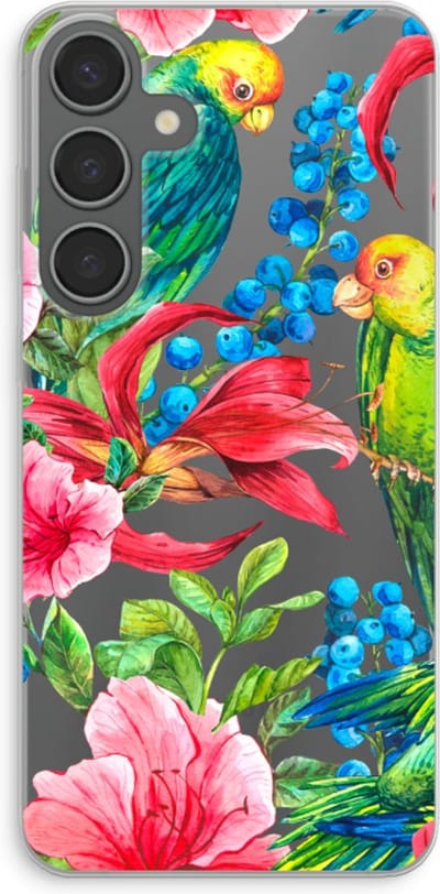 Case Company® - Hoesje geschikt voor Samsung Galaxy S24 Plus hoesje - Papegaaien - Soft Cover Telefoonhoesje - Bescherming aan alle Kanten en Schermrand