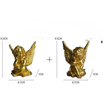 Artisanat Unique en Résine pour la Maison Ornements Anges Mignons Compacts Sculpture Française Décoration de Table Petits Cadeaux Durables