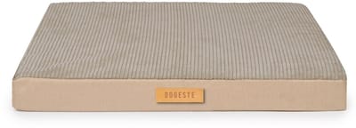 Dogeste orthopedische hondenmatras XXL voor grote honden, ribfluweel en cordura, afneembare hoes, kleur beige