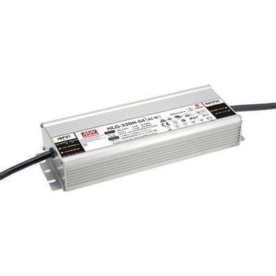 MEAN WELL HLG-320H-12AB LED-driver Constante spanning 264 W 11 - 22 A 10.8 - 13.5 V/DC Dimbaar, 3-in-1 dimmer, Instelbaar, PFC-schakeling, Outdoor,