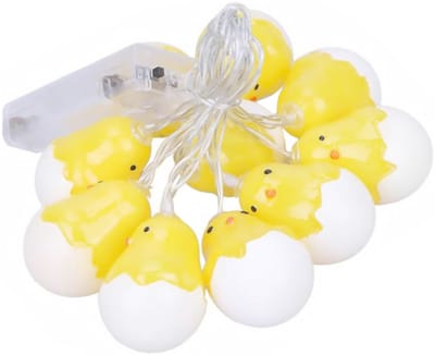 Lichtsnoer Pasen 2 Meter - Paasdecoratie Kuikentjes - Lichtjes Slinger Op Batterijen - Paasversiering