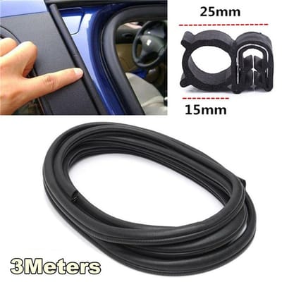 Waterdichte rubberen rand deurstrip beschermer auto lijstwerk afdichting trim slot 3 meter