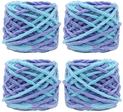 Dailygoods- Breiwolgaren 4 Rollen - Zacht Polyester - Meerkleurig Haakgaren - Geschikt voor Breien/Haken - 100g per Rol - Huidvriendelijk Materiaal