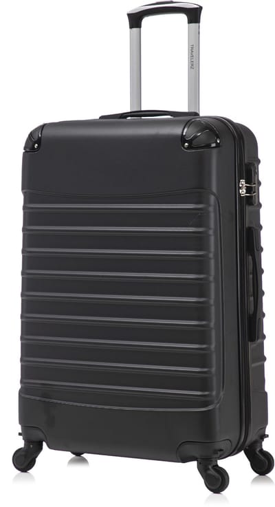 Travelerz Rome Koffer – Handbagage 39 Liter – Lichtgewicht ABS – Spinner Wielen – Zwart – Met Cijferslot