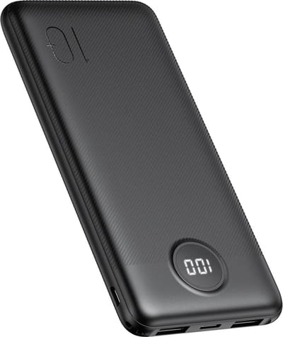 Veger Powerbank - S11 - W1140 - 10.000 mAh - Ultra Slim - LED Display - USB-C - Zwart