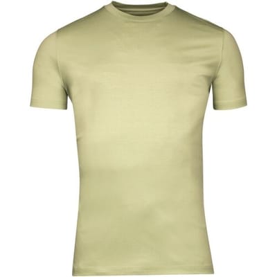 Giordano T-Shirt Luca Crew Neck Uni Color Soft Liquid Cotton Pastel Groen / male