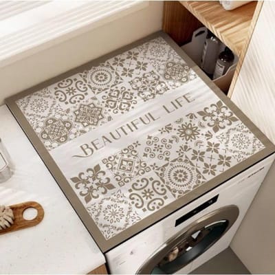 Wasmachine beschermpad, absorberende zonbeschermhoes, koelkastdekkleed, stofdichte paddiatomeeënaarde nachtkastpad 50x50cm 19.7x19.7in