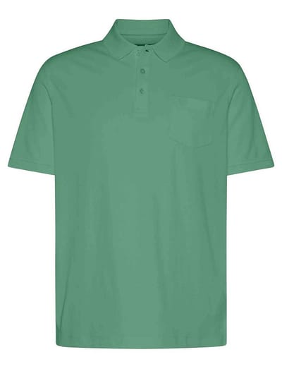 Poloshirt korte mouwen en borstzak Van Bugatti groen