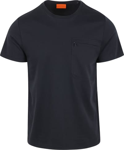 Suitable T-shirt Sonny Pocket Donkerblauw (navy) - Maat M - Heren - Casual T-shirts