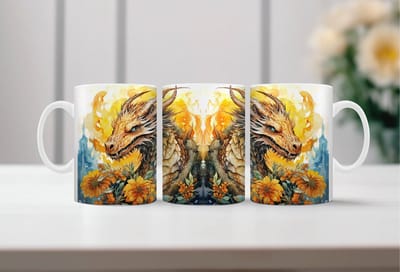 Auqarel koffiemok Draak 4