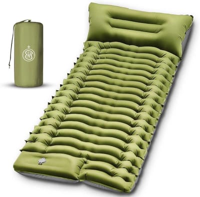 Zelfopblazende Slaapmat - Kampeer Matras Slaapmatje - Comfortabel Kamperen - Ingebouwde Voetpomp Kussen - 196 x 70 x 10 cm