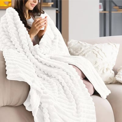 Grote fleece banksprei 150x200 cm - Zacht en warm voor 2 personen - OEKO-TEX® gecertificeerd