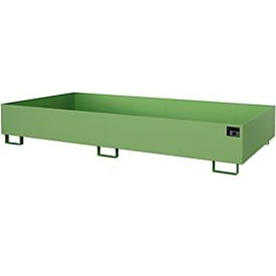 Stellinglekbak type RW/RW 2700-2, zonder rooster, groen RAL6011