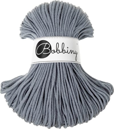 Bobbiny Junior braided cord 3 mm - Steel