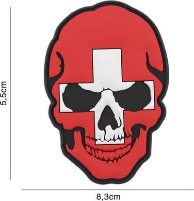 Embleem 3D PVC Skull Zwitserland