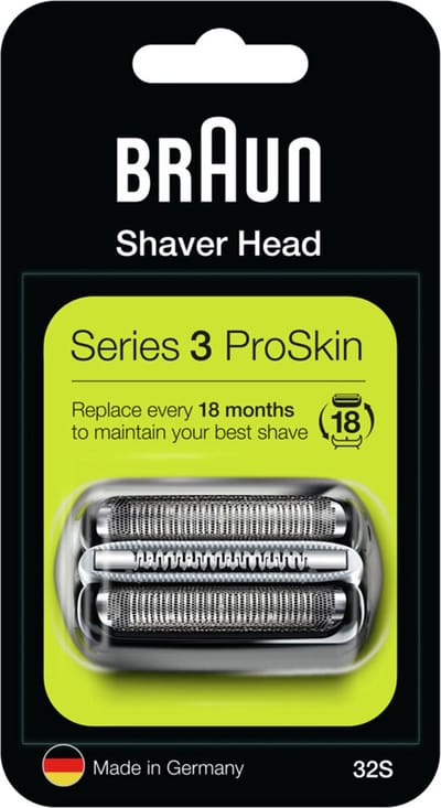 Braun Series 3 32S - Elektrisch Scheerapparaat Vervangende Scheerkop - Scheerblad Zilver