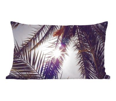 Sierkussens - Kussentjes Woonkamer - 50x30 cm - Palmbladeren - Zon - Zomer