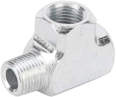 oliedruksensor - T-type sensor - Aluminium - Aansluitleiding 1/8 inch - Geschikt voor olie en water - Manometer met adapter