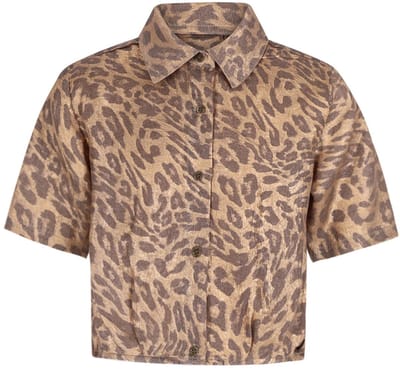 Like Flo - Kelly Flo young AOP blouse with short sleeves - Animal - Maat 176