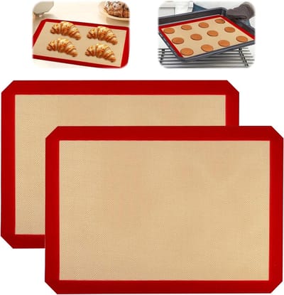 Ronte - Siliconen Bakmat Set 30x40 cm - BPA-vrije Ovenmat voor Brood, Koekjes en Meer - Hittebestendige Antiaanbaklaag