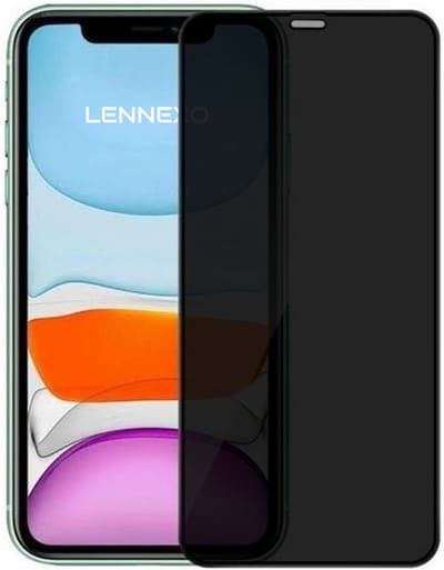 Full Cover Privacy Screenprotector Geschikt Voor iPhone 11 / XR - Volledige Beschermglas - PREMIUM Tempered Glass - 1 stuk