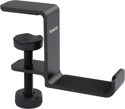 SnelShoppen - Hoofdtelefoonhouder - Gaming Headset Houder Onder Bureau - Tafel Haak met Siliconen Pad - Verstelbare Hoofdtelefoonhanger voor Handtas e