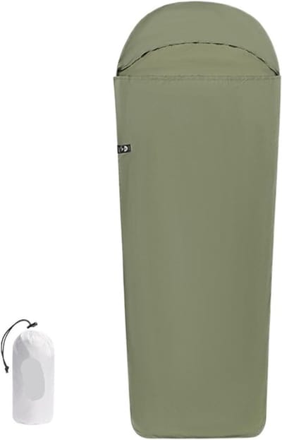 Kampeer Slaapzak - Reis Liner - Outdoor Avonturen - Lichtgewicht Ontwerp - 210x80 cm - Groen