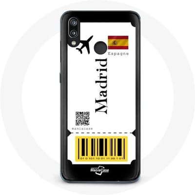Coque pour Huawei P20 Lite - Billet d'avion - Souple - Noir - Protection - Mixte