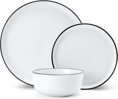 Mikasa - Serviesset - Limestone - Porselein - Wit - 12-Delig