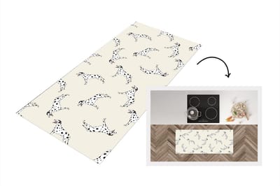 Keukenloper - Loper keuken - Hond - Dalmatiër - Pastel - Jongen - Design - 120x50 cm - Keukenloper vinyl