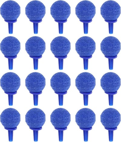 Dailygoods- Luchtstenen 20 Stuks - Ronde Luchtstenen 20x4mm - Blauwe Luchtstenen - Geschikt voor Vijvers/Aquaria - Verhoogt Zuurstofgehalte - Luchtbel