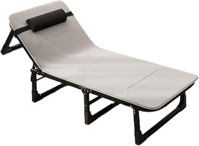 Opvouwbaar Campingbed - Slaapbank Kamperen - Ontspannen Buiten - 4 Posities Verstelbaar - 190 x 68 x 28 cm