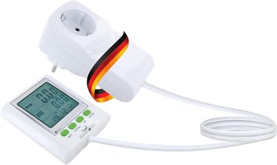 Elektriciteitskostenmeter - Verbruiksmeter Energiekostenmeter - Energiekosten Besparen - Groot Afzonderlijk Display - 74 x 59 x 115 cm - Wit