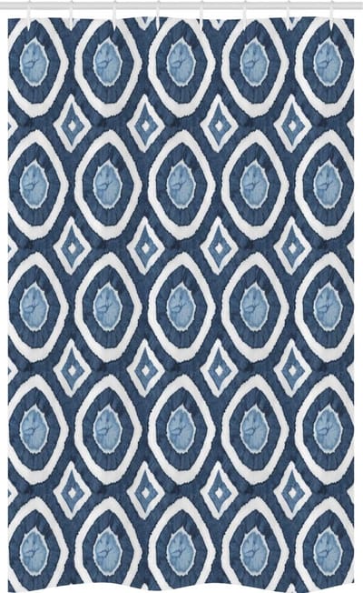 ABAKUHAUS Douchegordijn – 120x180 cm – donkerblauw/lichtblauw – waterafstotend