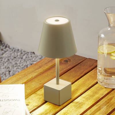 Lindby - Sfeerverlichting buiten- met dimmer - 1licht - Metaal, kunststof - H: 25 cm - saliegroen - Inclusief lichtbron