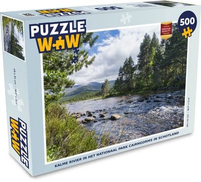Puzzel Kalme rivier in het Nationaal park Cairngorms in Schotland - Legpuzzel - Puzzel 500 stukjes