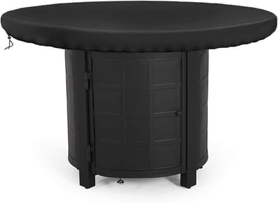 Ronde Beschermhoes voor Grillplaat, 420D Waterdicht en UV-bestendig, Inclusief Opbergtas, Ø 100 cm, Ideaal voor Buiten Gebruik