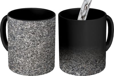 Magische Mok - Foto op Warmte Mokken - Koffiemok - Graniet - Industrieel - Design - Grijs - Magic Mok - Beker - 350 ML - Theemok